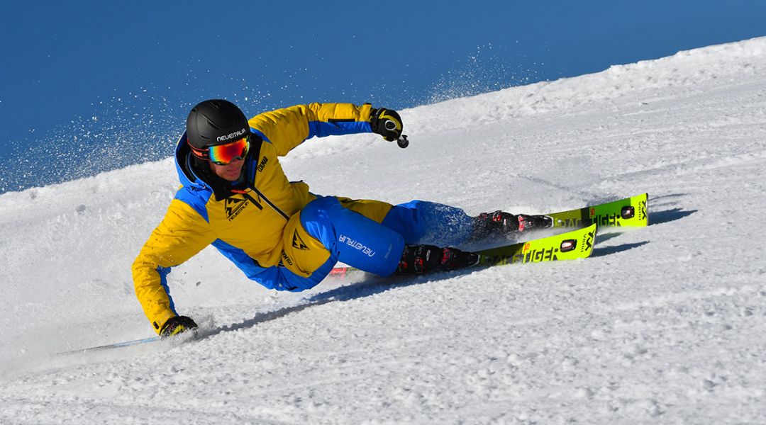 Riccardo Nardelli al test di Volkl Racetiger SL (2020)