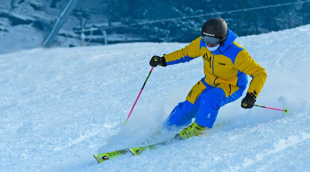 Luca Matteo Rosso al test di Volkl Racetiger SC Yellow (2020)
